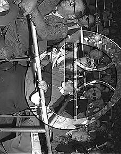 Fans in seats at Yankee Stadium at World Series 56N0270